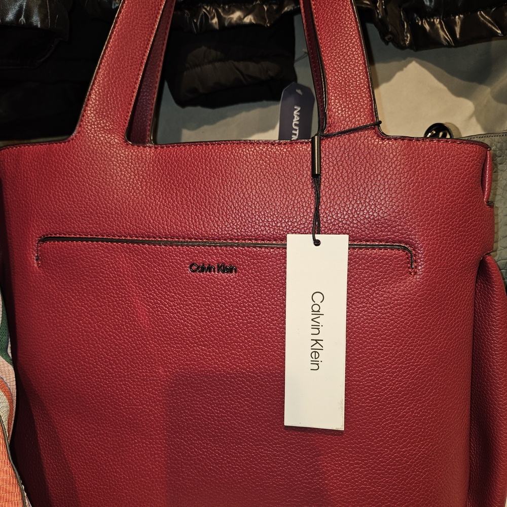 Calvin Klein Cherry Red Tote Bag